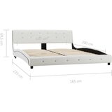 vidaXL Okvir za krevet od umjetne kože bijeli 160 x 200 cm | shoptok.hr
