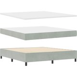  s opruga kutije Svijetlo siva 200 x 180 cm Baršun | shoptok.hr