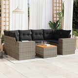 vidaXL 7-dijelni set vrtnih sofa sivi od poliratana | shoptok.hr