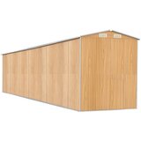  Vrtno spremište svjetlosmeđe 192x938x223 cm pocinčani čelik | shoptok.hr