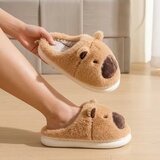  Plush Capybara House Slippers With Ears Warm Soft Beige Size 34-35 | shoptok.hr