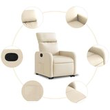  Naslonjač na podizanje od tkanine krem | shoptok.hr