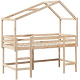 Krevet na kat s ljestvama i krovom 80x200 cm od borovine | Eponuda.ba