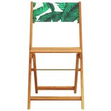  5-dijelni vrtni blagovaonski set uzorkom lišća tkanine i drva | shoptok.hr