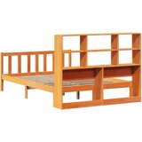 vidaXL Knjižna postelja brez vzmetnice vošč. rjava 135x190 cm borovina | Shoptok.si