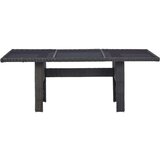 vidaXL Vrtni blagovaonski stol crni 200x100x74 cm staklo i poliratan | shoptok.hr