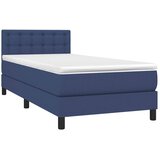  box spring s madracem LED plavi 90x190 cm od tkanine | shoptok.hr
