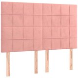  s oprugama i madracem ružičasti 140x190 cm baršunasti | shoptok.hr