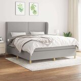  Krevet box spring s madracem svjetlosiva 160x200 cm tkanina | shoptok.hr
