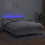  box spring s madracem LED bijeli 140x200 cm umjetna koža | shoptok.hr