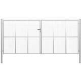  Vrata od pocinčanog čelika 415 x 225 cm srebrna | shoptok.hr