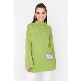 Trendyol Green Stand Up Collar Sleeve Detailed Knitwear Sweater | Shoptok.si