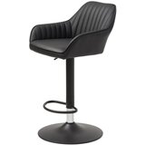 Unique Furniture Črn barski stol z nastavljivo višino iz umetnega usnja Brooks – | Shoptok.si