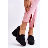 Kesi Suede Pumps With Rough Heels Platform Black Adriel | Shoptok.si