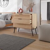 Marckeric Niska komoda u dekoru hrasta u prirodnoj boji 90x83 cm Ecrin – | shoptok.hr