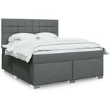 vidaXL Okvir kreveta s oprugama i madrac svjetlosivi 180x200cm tkanina | shoptok.hr