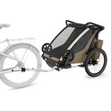 Thule Chariot Cross 2 double multifunkcionalna sportska prikolica za bicikl - 2 djece, bež | shoptok.hr