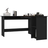 vidaXL Kotna miza L-oblike črna 120x140x75 cm iverna plošča | Shoptok.si