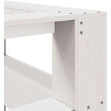  Knjižnica vzglavje L-oblike bela 120 cm trdna borovina | Shoptok.si