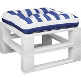  Jastuk za palete plavo-bijeli prugasti 50x50x12 cm od tkanine | shoptok.hr