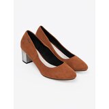 GOODIN Brown pumps with a decorative silver heel | shoptok.hr