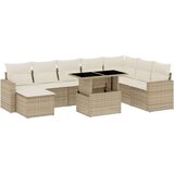  9-dijelni set vrtnih sofa s jastucima bež od poliratana | shoptok.hr