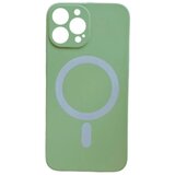 Silikonska color futrola magsafe iphone 15 pro max maslinasta