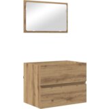 vidaXL Set namještaja za kupaonicu 3 pcs Crni hrast 60 x 38.5 x 45 cm | shoptok.hr