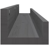  Zidne police 2 kom sive 110x12x9 cm od masivne borovine | shoptok.hr