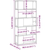 Regal za knjige s 5 razina boja hrasta 80,5x23,5x162,5cm drveni | shoptok.hr