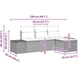  Set sofe 4 kom. Crna [Sintetički]: Poli Ratan | shoptok.hr