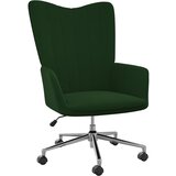 vidaXL stolica za opuštanje tamnozelena baršunasta | shoptok.hr