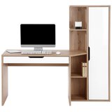 Modern Living Pisalna Miza Laurent, Barva Hrasta, Bela | Shoptok.si