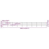  Vrtna ograda s obručem na vrhu Čelik 1603,5x120 cm Crna | shoptok.hr