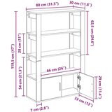 vidaXL Kreveta Crni hrast 30 x 80 x 119.5 cm Konstruirano drvo | shoptok.hr