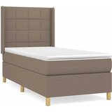  Krevet s oprugama i madracem smeđesivi 90x190 cm od tkanine | shoptok.hr