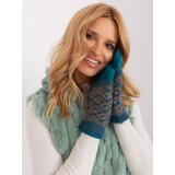 Wool Fashion Italia Gloves-AT-RK-2310.93-Turquoise | shoptok.hr
