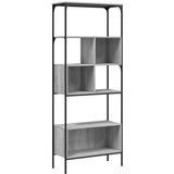  The living store knjižna omara 5-nadstropna siva sonoma 76x33x188,5 cm inž. les - knjižna omara, (21499615) | Shoptok.si