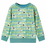 vidaXL Otroški pulover svetlo zelena melange 104