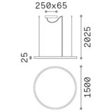 Ideal Lux VISEČA LED-SVETILKA 89 W 9650 lm 4000 K 240 V Slike