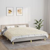 vidaXL Obtežena odeja svetlo krem 155x220 cm 11 kg blago Cene