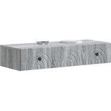 Stolna montirana na zid Siva sonoma 87 5 x 34 5 x 17 cm | shoptok.hr