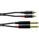 Cordial Prisrčen 1\,5 m REAN 2 x priključek 6\,3 mm / 2 x cinch adapter kabel Adapterski kabel 1\,5 m\, REAN banana 6\,3 mm\, CINCH CFU1\,5PC, (20479457) | Shoptok.si