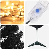  Umjetno vitko božićno drvce 150 cm 150 LED lampica Topla bijela | shoptok.hr