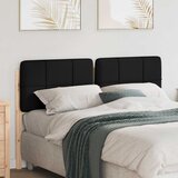 vidaXL tapecirano vzglavje rjava in črna 135 cm masivno borovo les | Shoptok.si