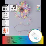 Aigostar LED prigušiva svetlosni niz za spoljnu upotrebu sa senzorom 100xLED/3xAA 12m višebojno + daljinski upravljač Cene