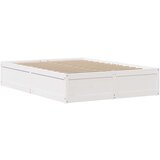 vidaXL Posteljni okvir brez vzmetnice bel 120x200 cm trdna borovina | Shoptok.si