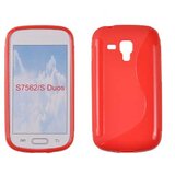  S silikonski ovitek Samsung Galaxy S Duos S7562, Trend S7560, Trend Plus rdeč Cene