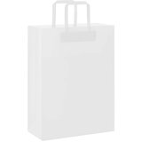  Papirnate vrećice 250 kom s ručkama bijele 26x12x35 cm | shoptok.hr