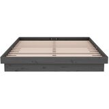  Okvir za krevet od masivnog drva sivi 140 x 190 cm | Eponuda.com